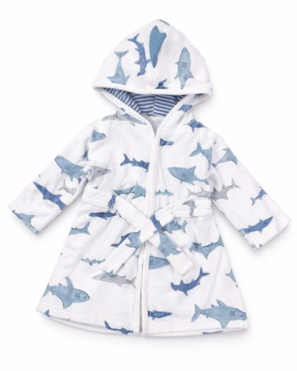 Baby Shark Hooded Bathrobe – Ultra-Soft Plush Towel Robe